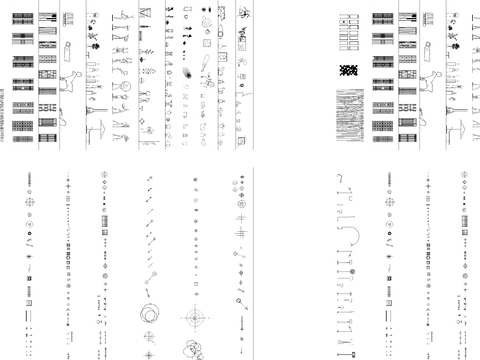  摆件隔断CAD图块 