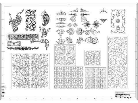  雕花CAD图库 