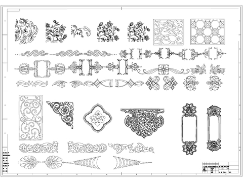  雕花CAD图库 