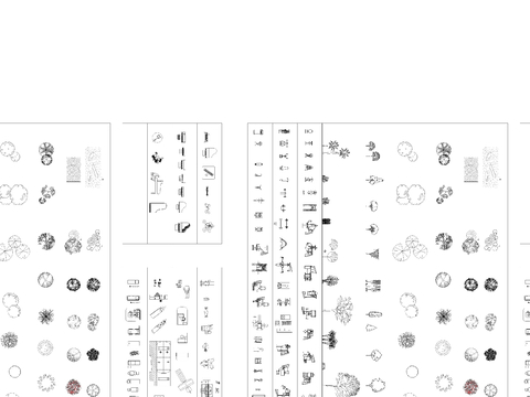  花草景观CAD图库 