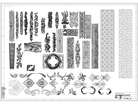  雕花CAD图库 