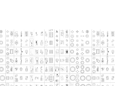  茶桌餐桌CAD图库 