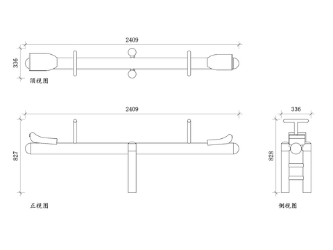  儿童跷跷板cad图库 