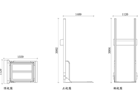  残疾人电梯cad图库 