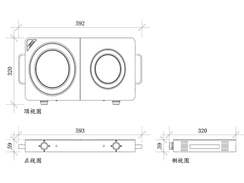  便携式电炉cad图库 