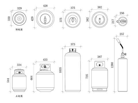  丙烷罐组cad图库 