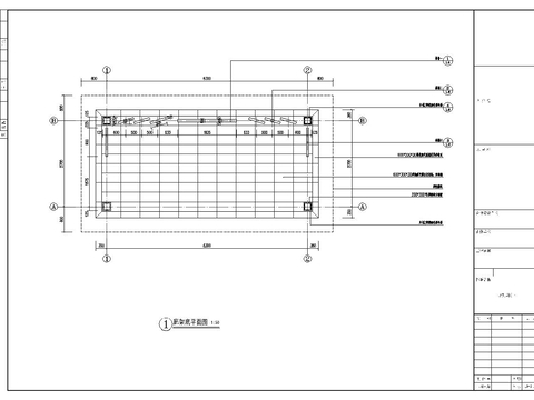  新中式廊架cad大样图 