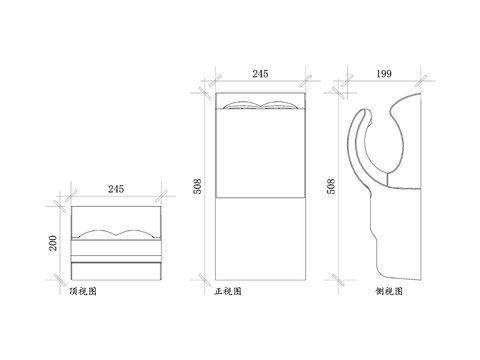  戴森干手器cad图库 