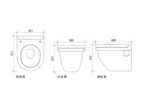  壁挂式马桶cad图库 