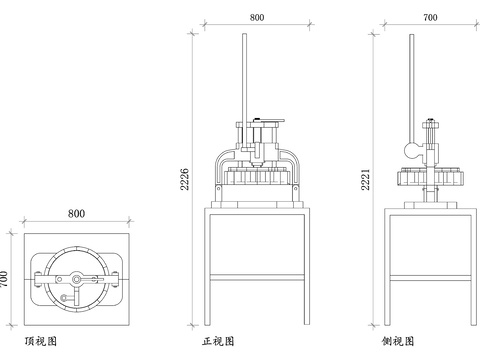  工业切面机平面图 切面机结构图 切面机设计图 切割布局图cad大样图 