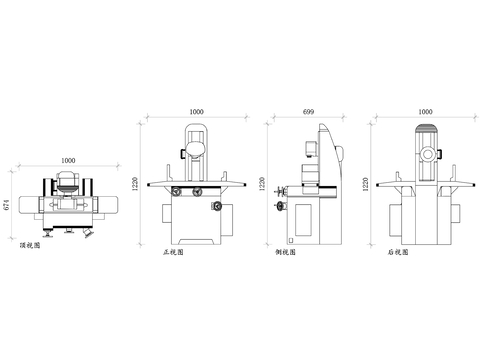  磨床机器CAD图块 
