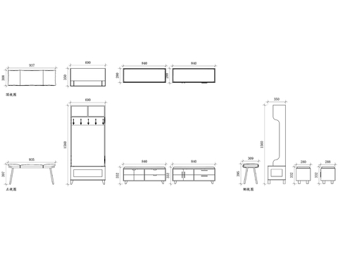  各类大厅座位cad平面图 