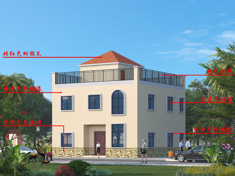  自建房cad施工圖 