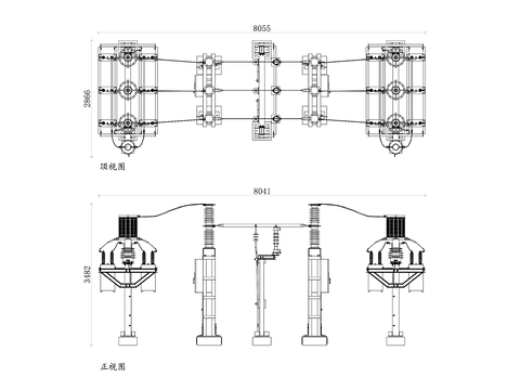  高压电容器cad平面图 