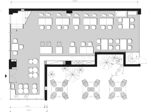  茶餐厅CAD平面图 
