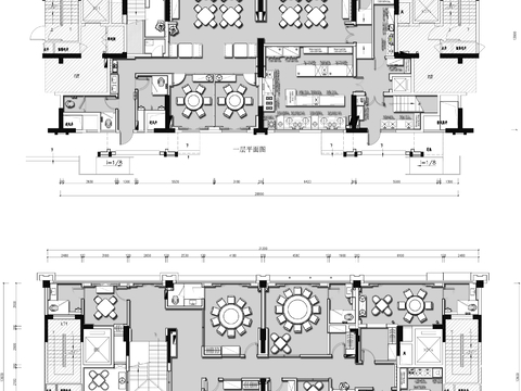  海鲜 餐厅CAD平面图 