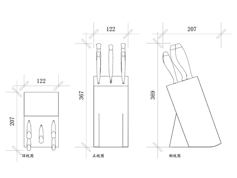  刀架平面图 刀架结构图 三视图 