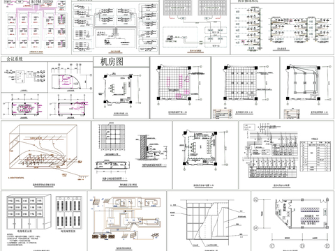  弱电系统 综合布线系统cad图库 