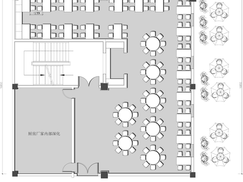  湘菜馆 CAD平面图 