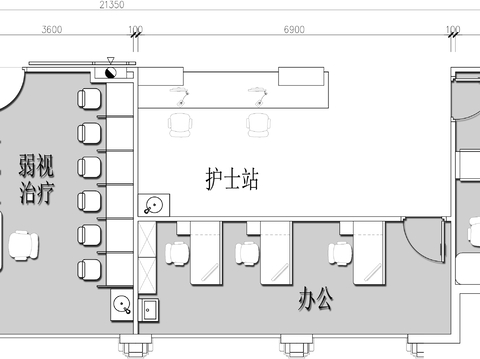  眼科诊室CAD平面图 