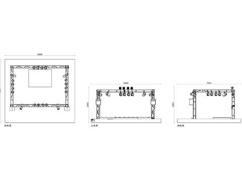  演出舞台平面图 演出舞台结构图 