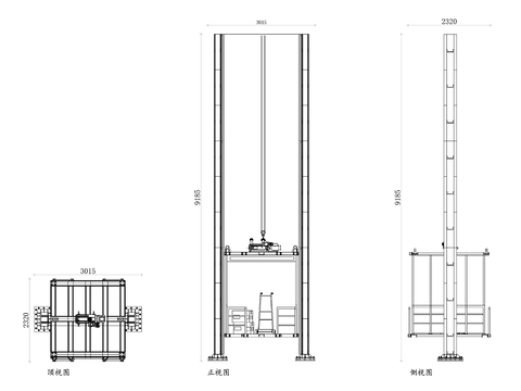  货运电梯平面图 电梯结构图 