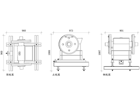  岩石破碎机平面图 岩石破碎机结构图 