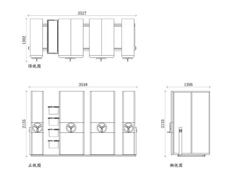  移动货架平面图 移动货架结构图 