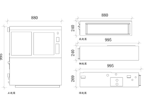  隐藏分体空调平面图 分体空调结构图 