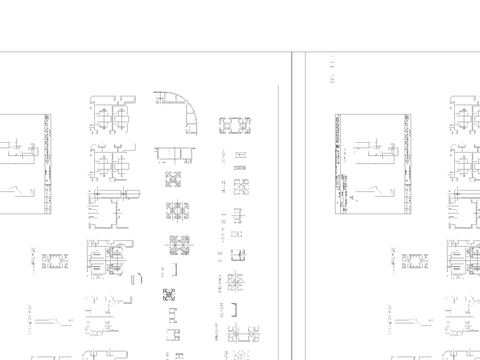 铝型材cad大样图 