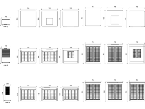  空气冷却器平面图 空气冷却器结构图 