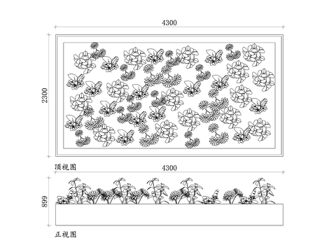  花圃花坛平面图 花坛结构图 