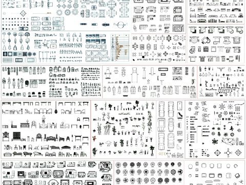  室内设计素材CAD图库 