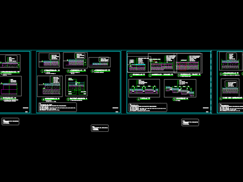  道路 水景架空cad大样图 