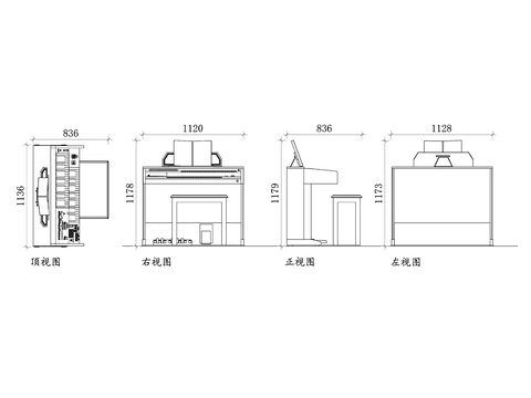  管风琴 教堂风琴cad图库 