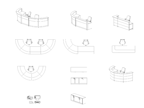  接待处前台CAD图库 