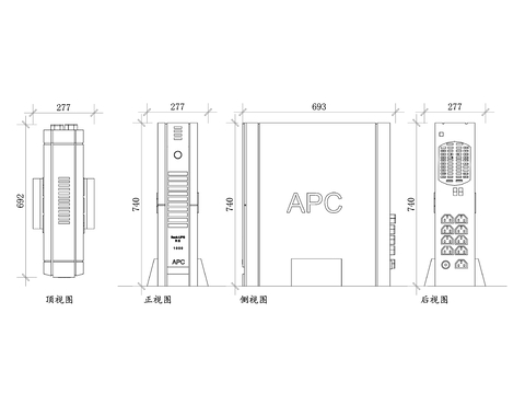  电涌保护器电池cad图库 