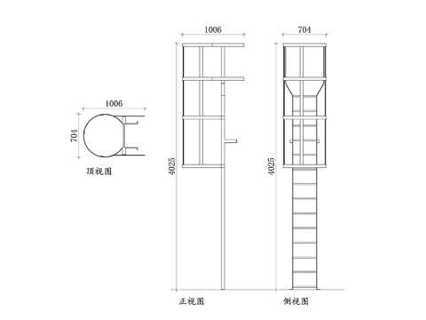  屋顶爬梯 屋顶检修梯cad图库 
