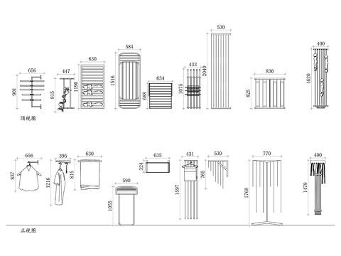  户外晾衣架 室外晾衣架 晾衣杆cad图库 