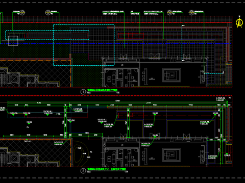  架空水景cad大样图 