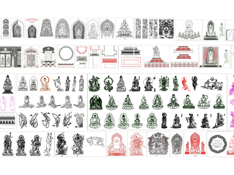  佛堂素材 佛像 神仙 菩萨 佛堂元素 