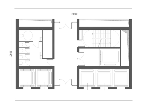  电梯厅平面图 电梯前室平面图 