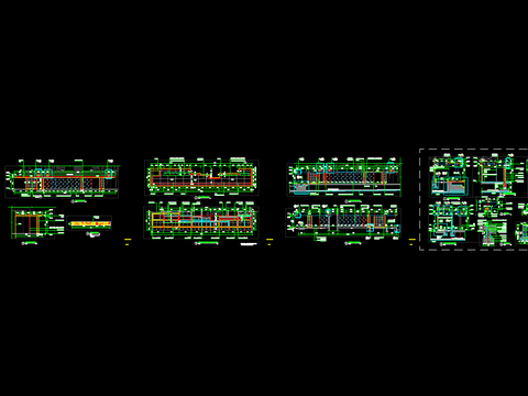  泳池做法+玻璃廊架做法cad大样图 