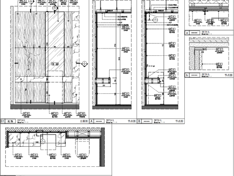  洗手台柱盆节点大样图 