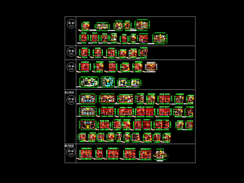  户型平面集合cad图库 
