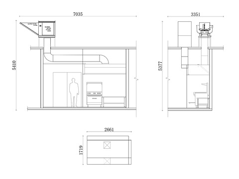  厨房通风详图 厨房排风节点大样图 