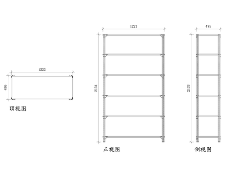 仓储货架 工业存储架 库存货架 物流货架 工业置物架cad大样图 