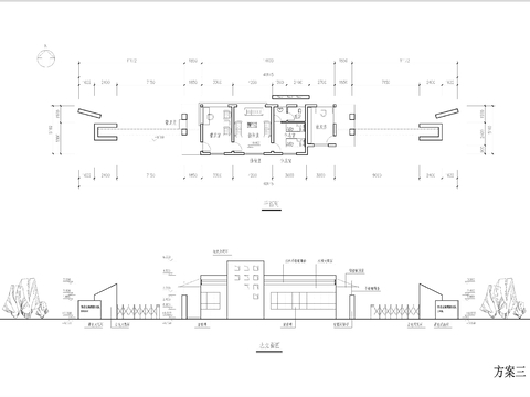  門衛(wèi)設計建筑CAD施工圖 