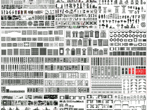  明清素材CAD图库 