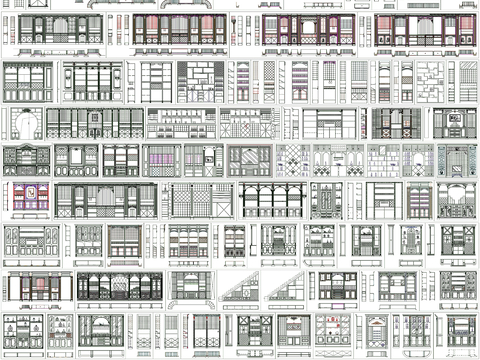  酒柜 餐边柜CAD图库 
